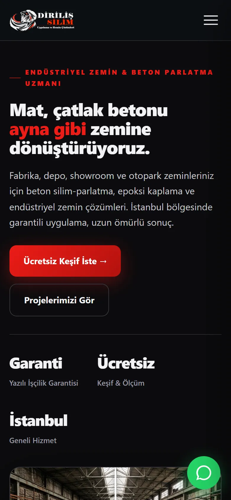 Diriliş Silim mobil görünüm