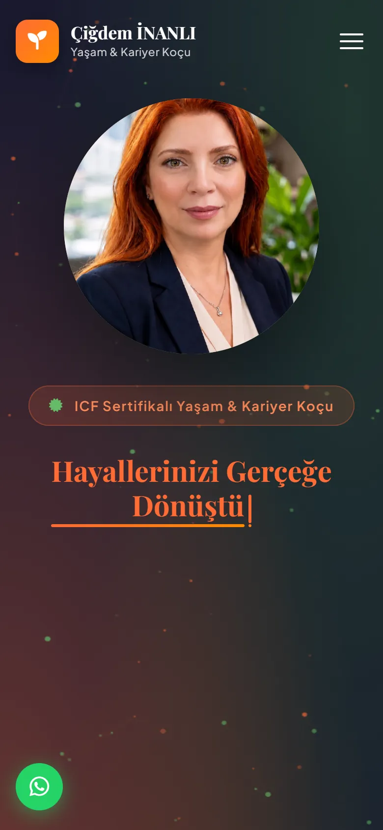 Çiğdem İnanlı — Motive Danışmanlık web sitesi mobil görünümü
