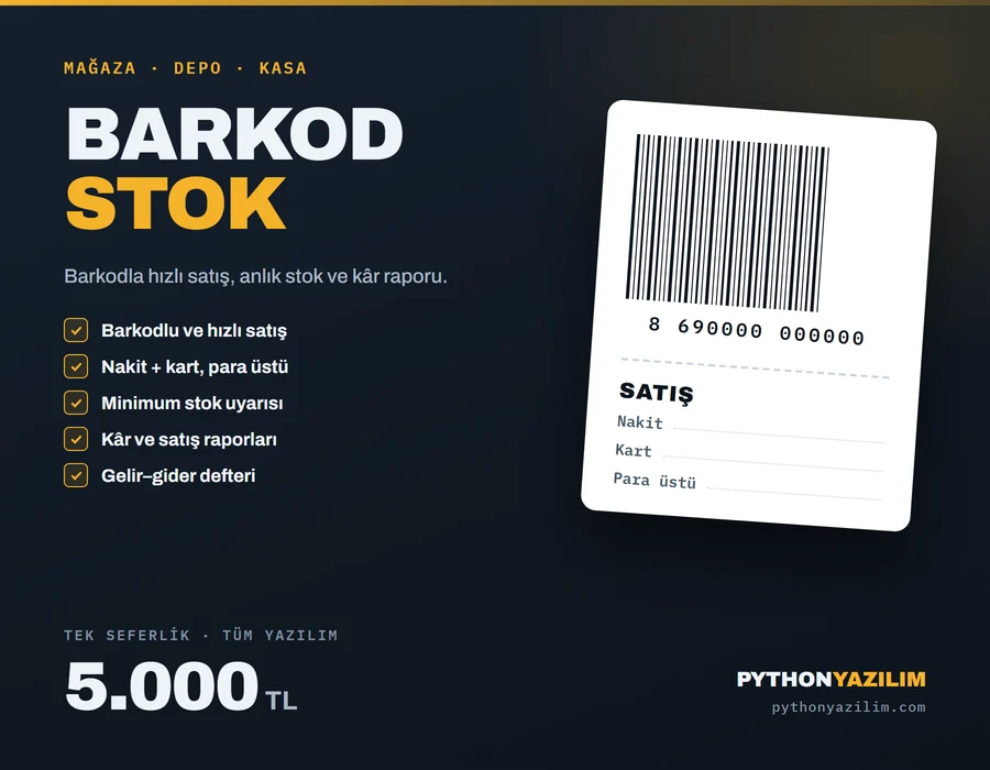 Barkod Stok: barkodlu satış ve stok programı