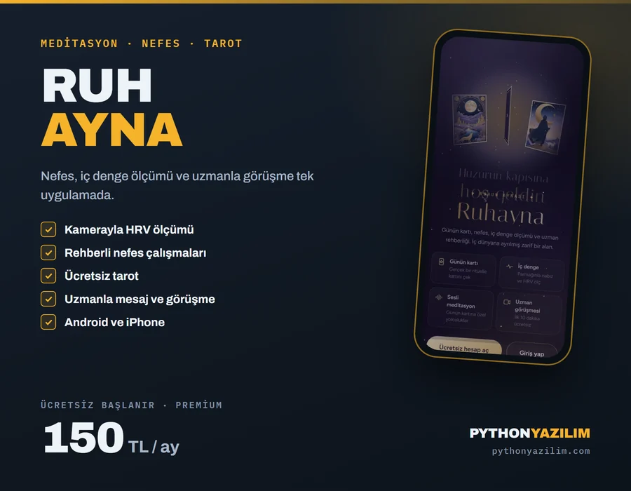 Ruhayna: nefes, HRV ölçümü ve tarot uygulaması
